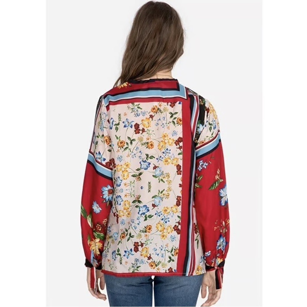 Johnny Was Perdita Mixed Floral-Print Blouse - Picture 2 of 8